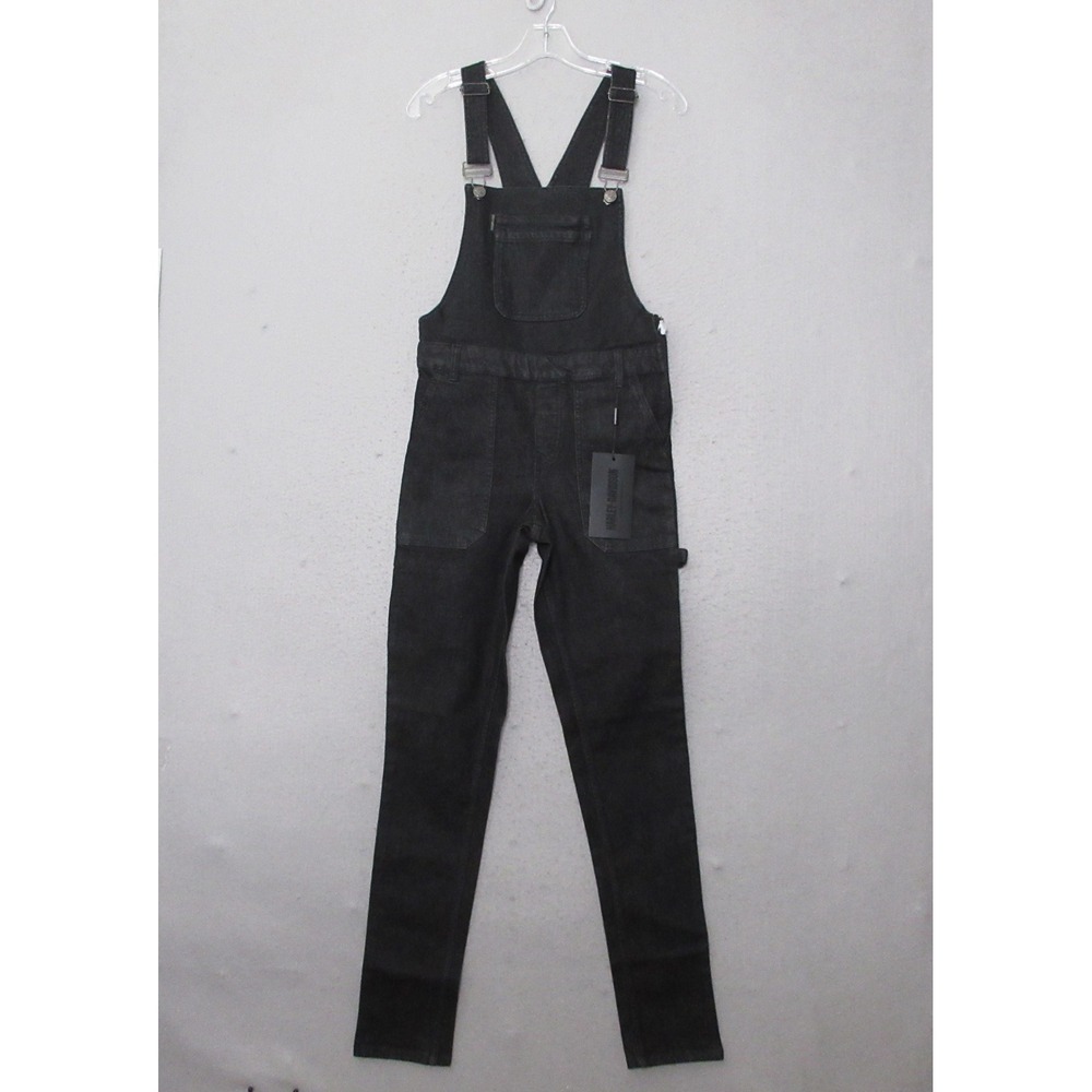 Harley-Davidson Overalls 25 Black Denim Bib Moto Biker Rocker Edgy Grunge NWT